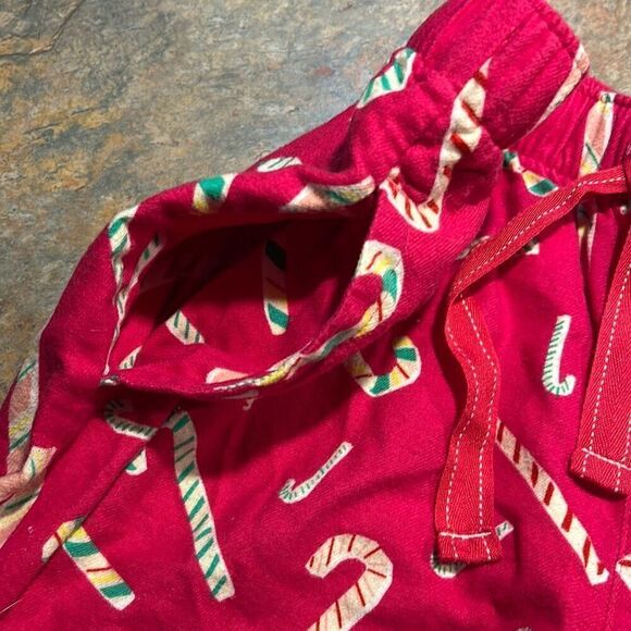 Old Navy Small Pajama Jogger Pants Pink with Candy Canes and Pockets - Picture 5 of 9